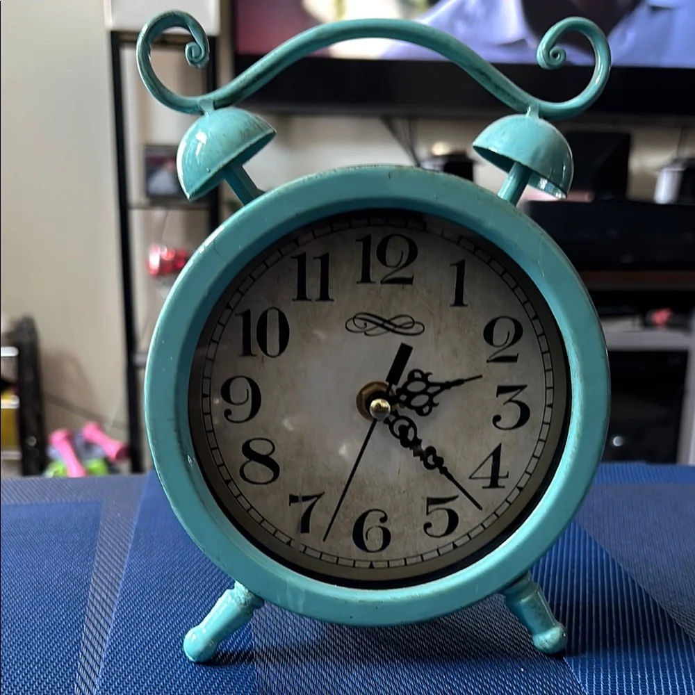 Vintage Style Blue Alarm Clock